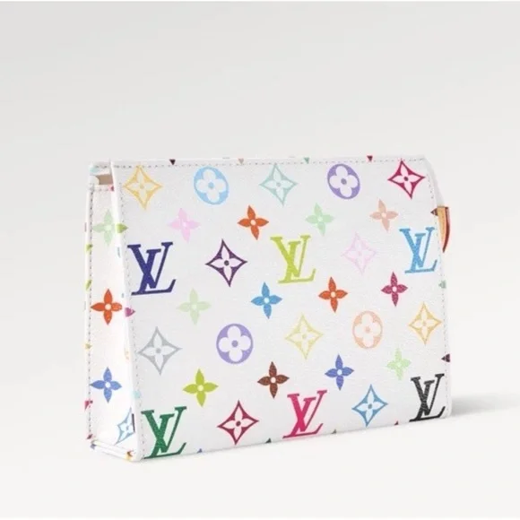 Louis Vuitton Murakami Toiletry Pouch 19 White/ Multicolor Cosmetic Bag NIB! - Picture 3 of 5